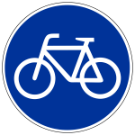 Verkehrszeichen Gebotsschild Fahrradweg
